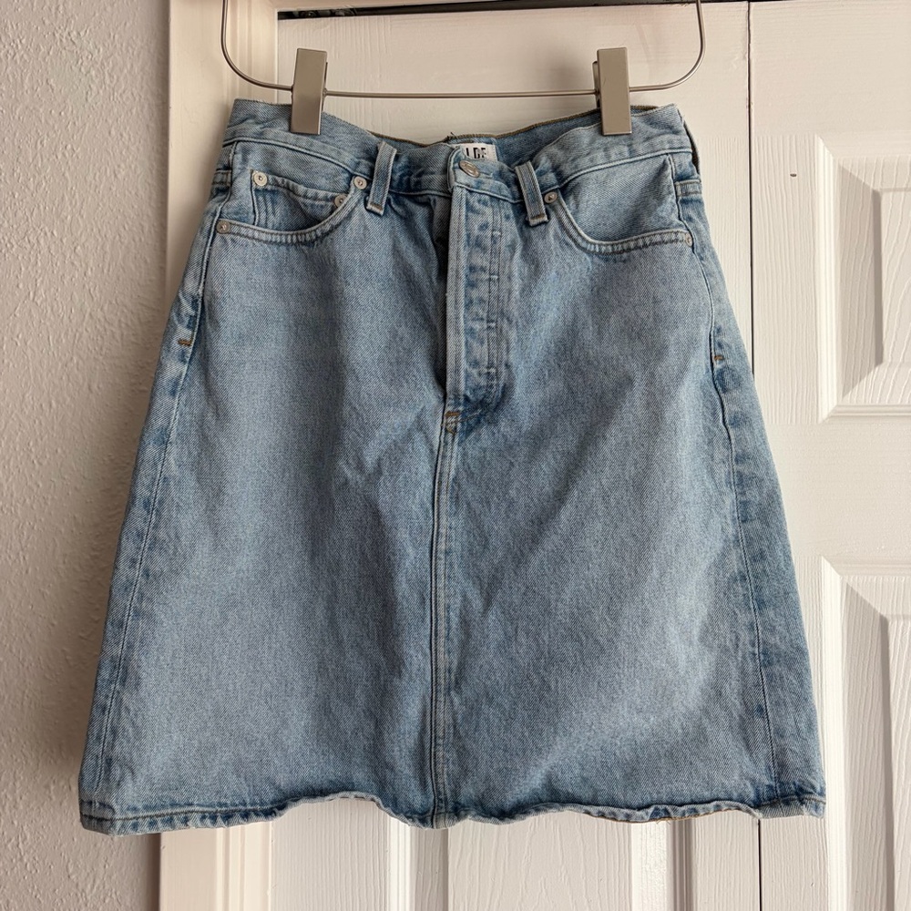 Agolde High-Rise A-Line Iris Denim Skirt
